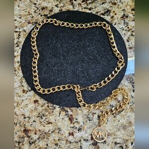 MICHAEL Michael Kors Gold Chain Belt